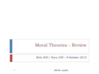 Moral Theories - Review