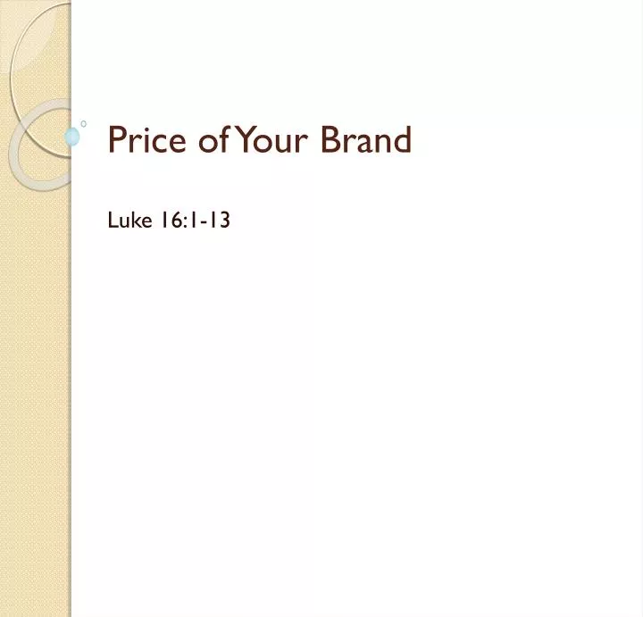 price of your brand