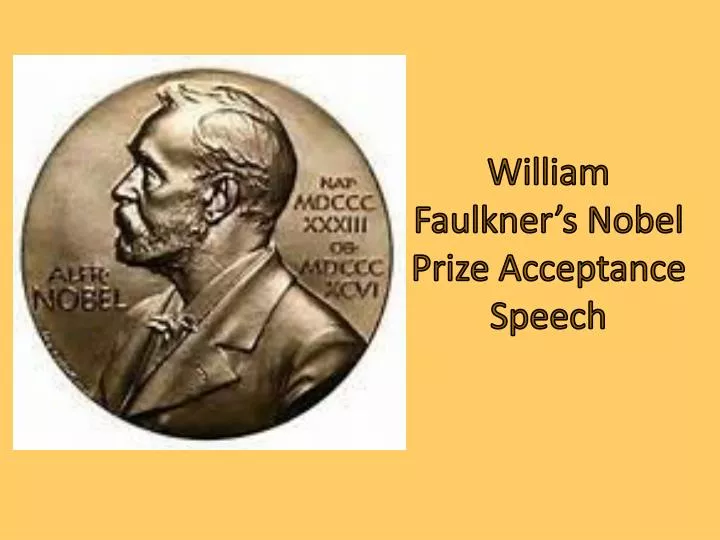 william faulkner s nobel prize acceptance speech