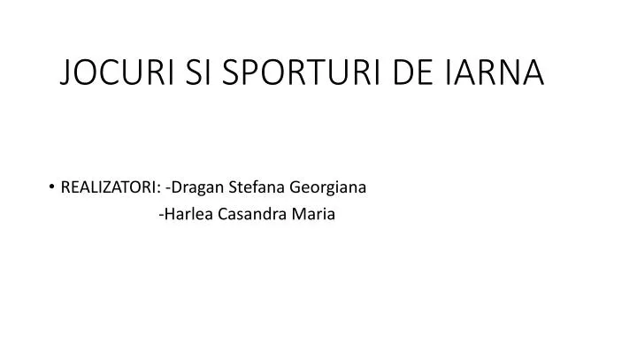 jocuri si sporturi de iarna