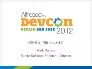 CIFS in Alfresco 4.0