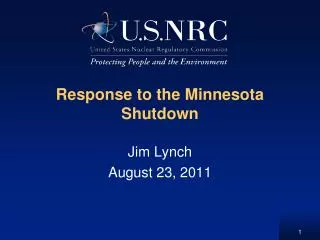Response to the Minnesota Shutdown