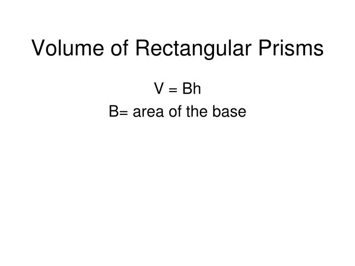 volume of rectangular prisms