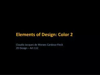 Elements of Design: Color 2