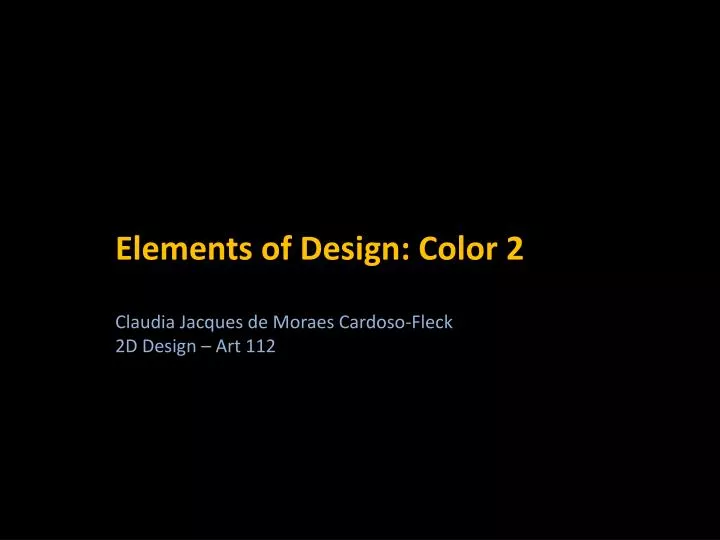 elements of design color 2