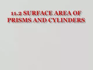 11 2 surface area of prisms and cylinders