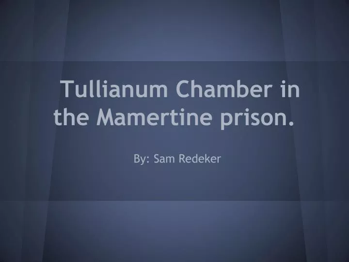 tullianum chamber in the mamertine prison
