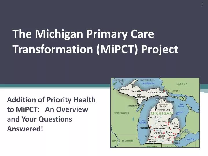 the michigan primary care transformation mipct project