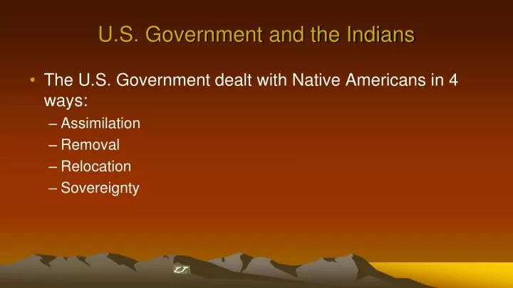 u s government and the indians