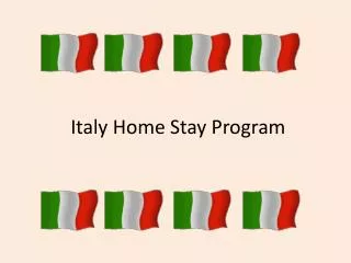 Italy Home Stay Program