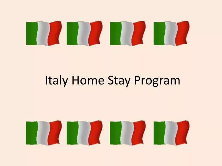 italy home stay program