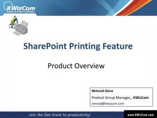 SharePoint Printing Feature