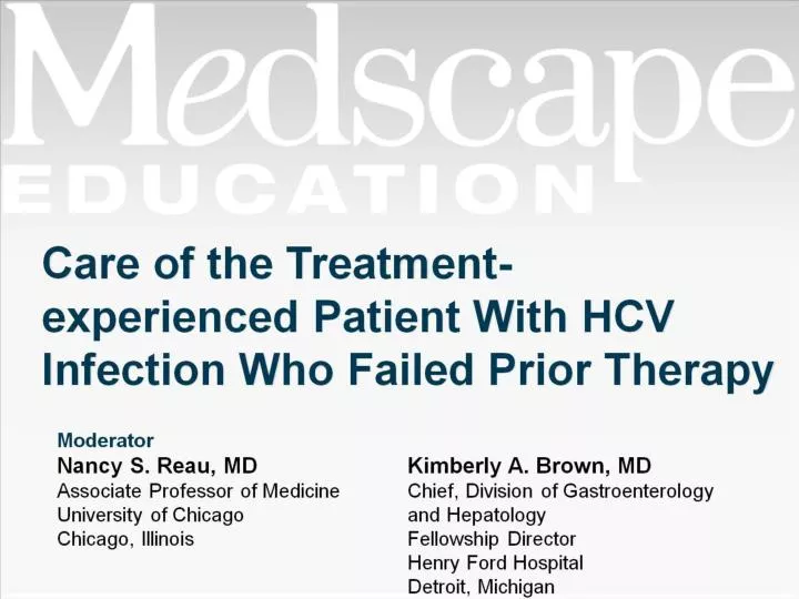 care of the treatment experienced patient with hcv infection who failed prior therapy