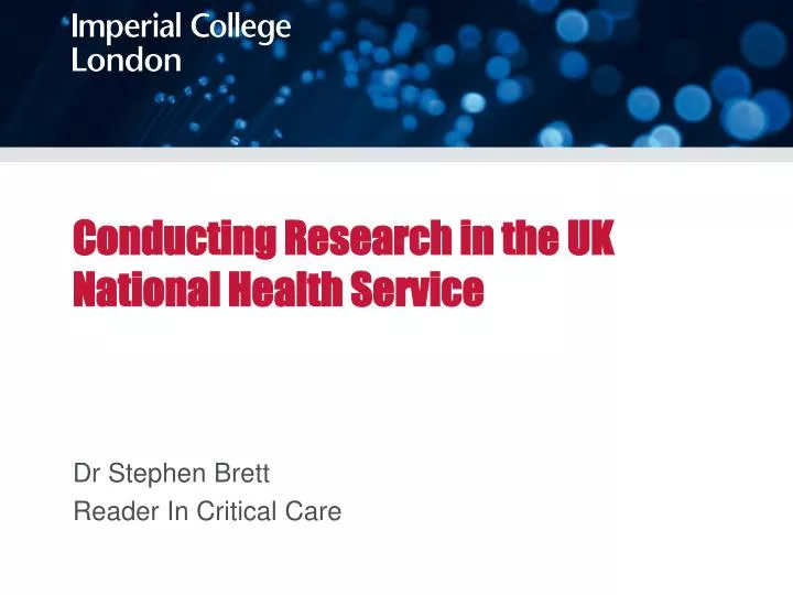 conducting research in the uk national health service