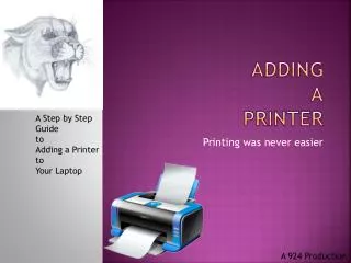 Adding a Printer
