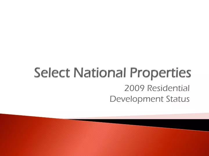 select national properties