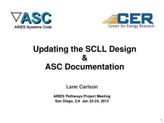 Updating the SCLL Design &amp; ASC Documentation