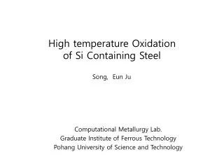 High temperature Oxidation of Si Containing Steel
