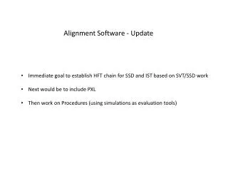 Alignment Software - Update