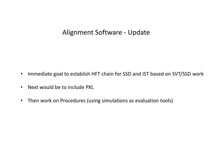 alignment software update