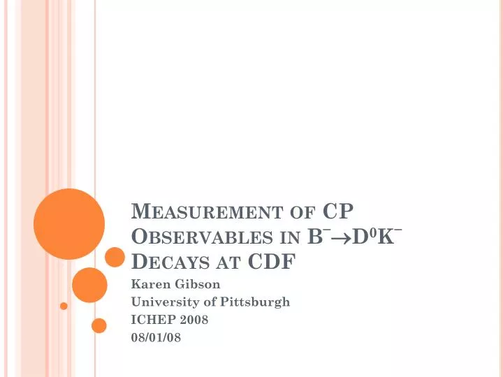measurement of cp observables in b d 0 k decays at cdf
