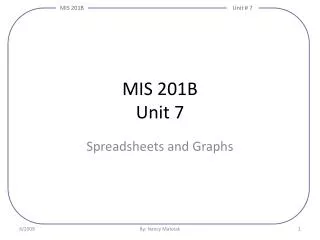 MIS 201B Unit 7