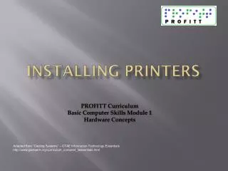 Installing Printers