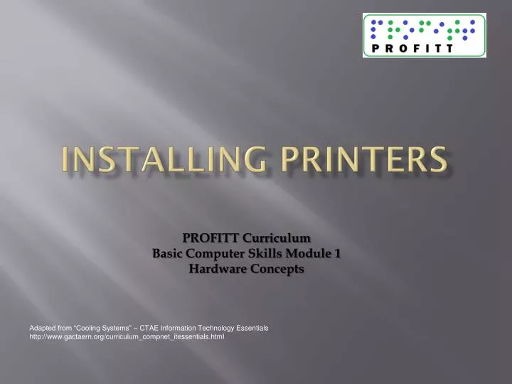 installing printers