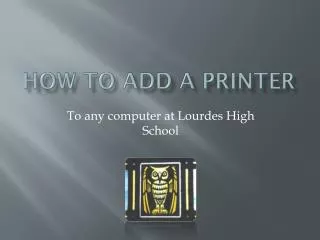 How to add a printer