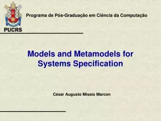 Models and Metamodels for Systems Specification