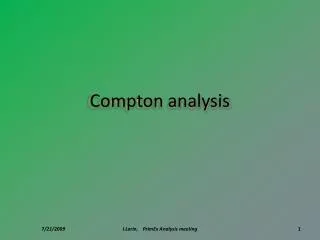 Compton analysis
