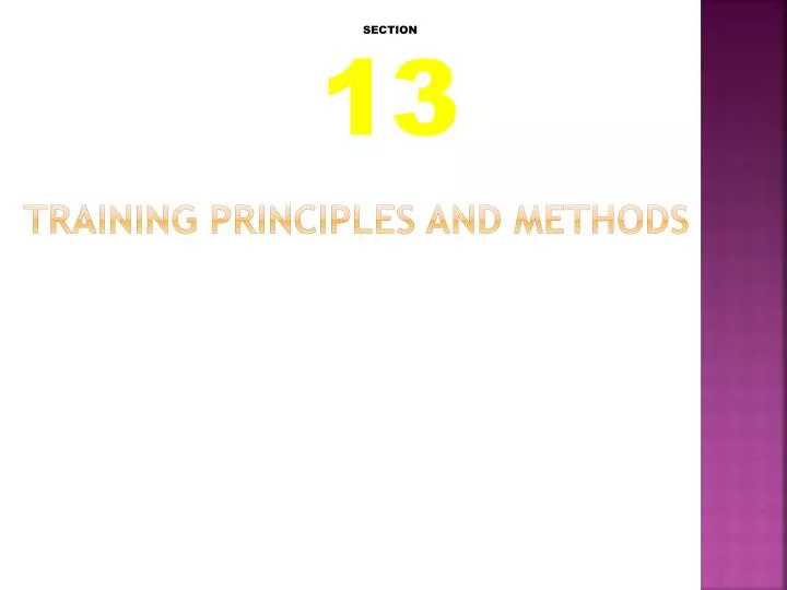 training principles and methods