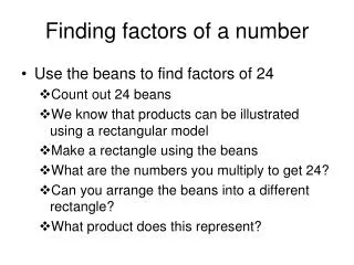 Finding factors of a number