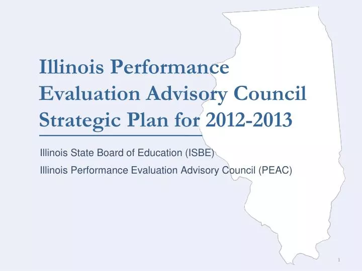 illinois performance evaluation advisory council strategic plan for 2012 2013