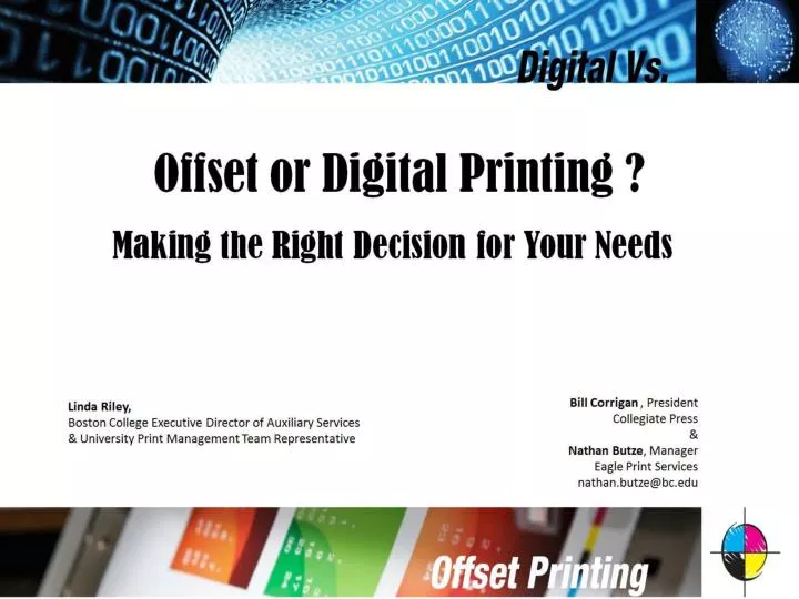 offset or digital printing