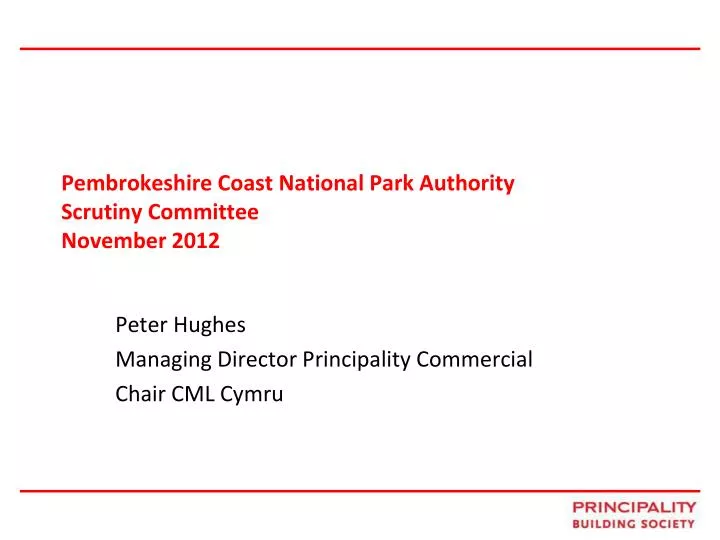 pembrokeshire coast national park authority scrutiny committee november 2012