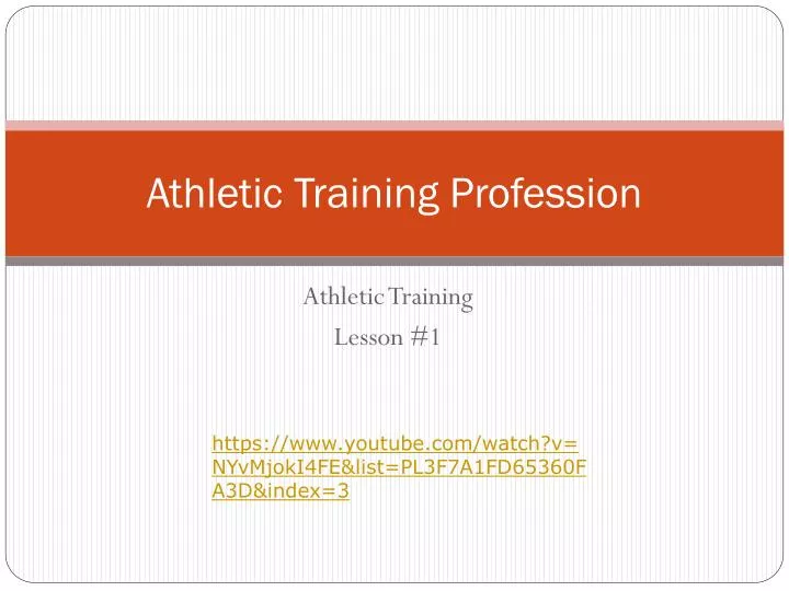 athletic training profession