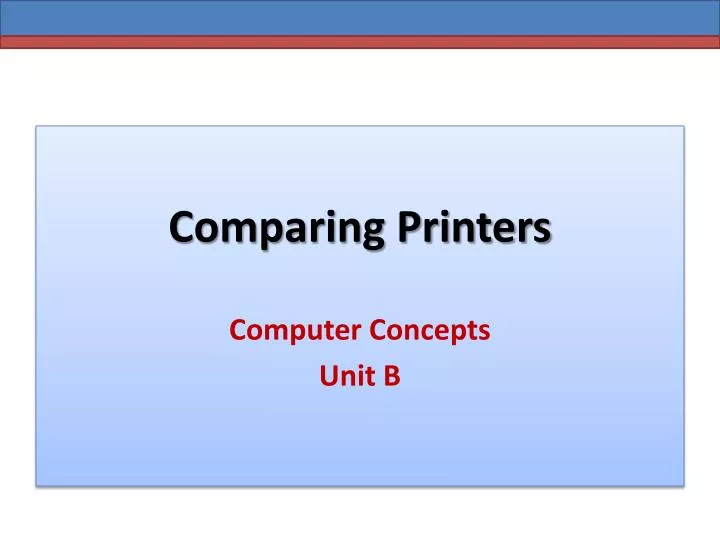comparing printers
