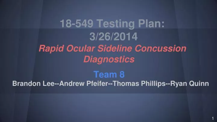 18 549 testing plan 3 26 2014 rapid ocular sideline concussion diagnostics
