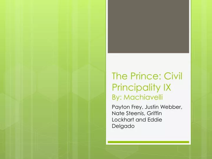 the prince civil principality ix by machiavelli
