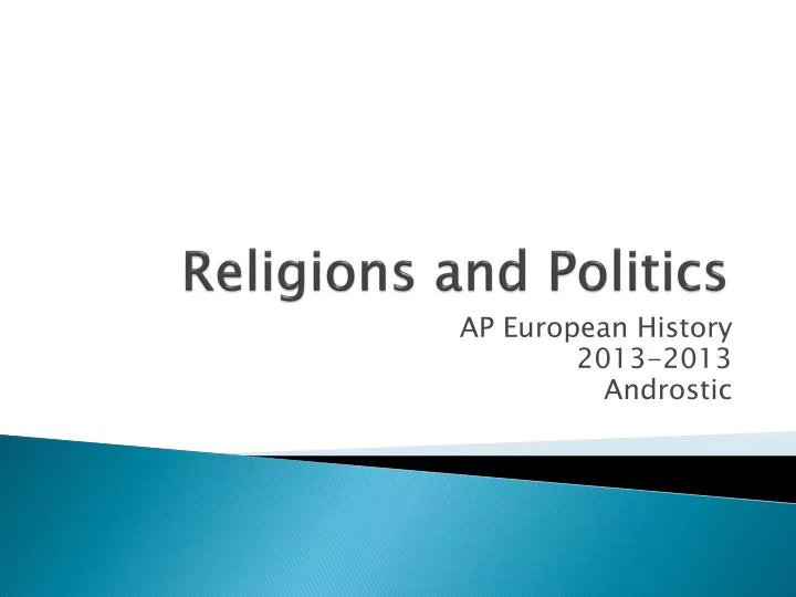religions and politics