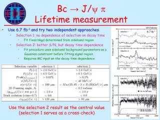 Bc ? J/ y p Lifetime measurement