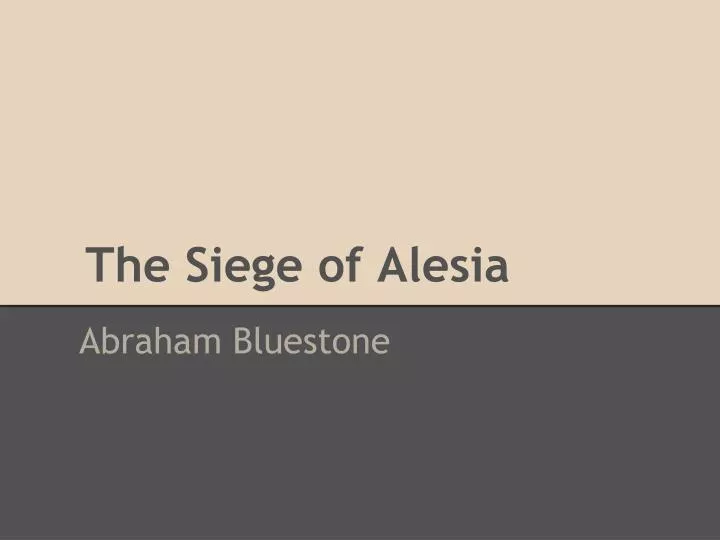 the siege of alesia