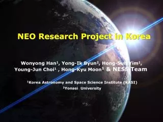 NEO Research Project in Korea