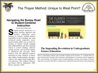 The Thayer Method: Unique to West Point?