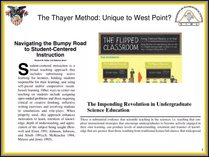 the thayer method unique to west point
