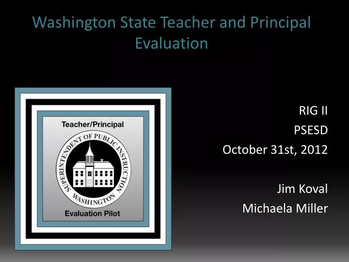 washington state teacher and principal evaluation