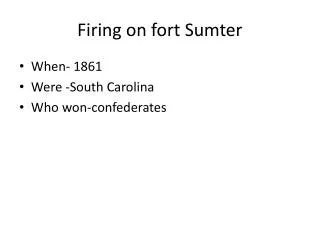 Firing on fort Sumter