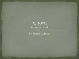 Chord By: Stuart Dybek