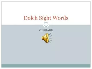 dolch sight words